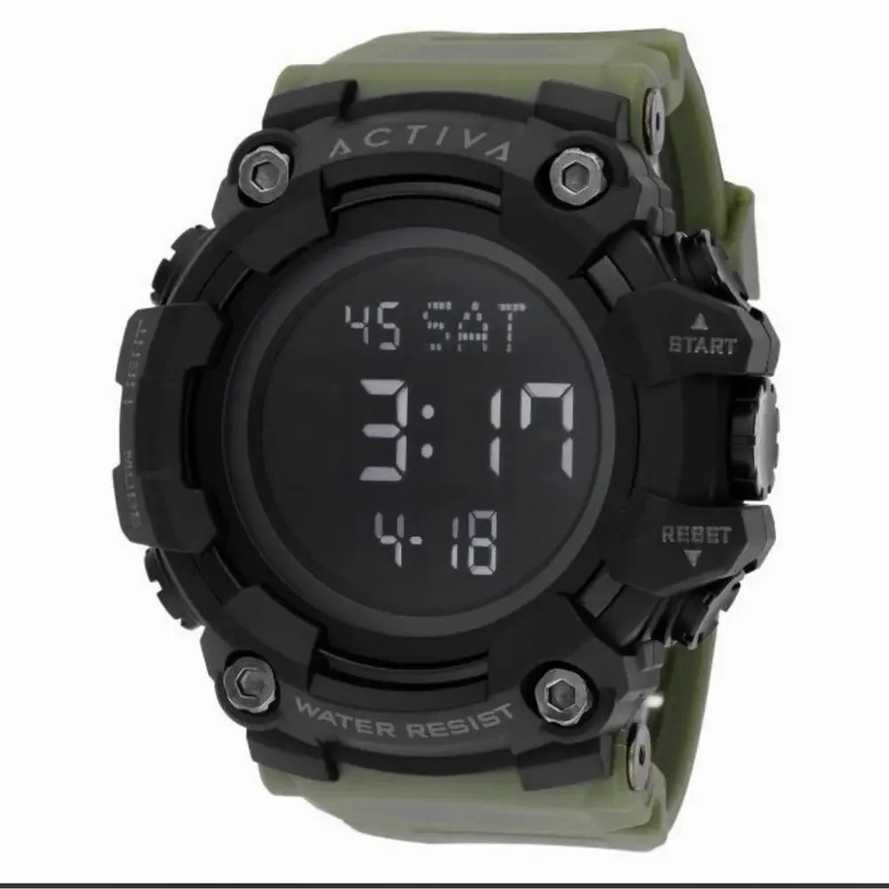 Activa Hexstrike X Invicta Digital Men's Black Army Green 56mm ACW1968-003